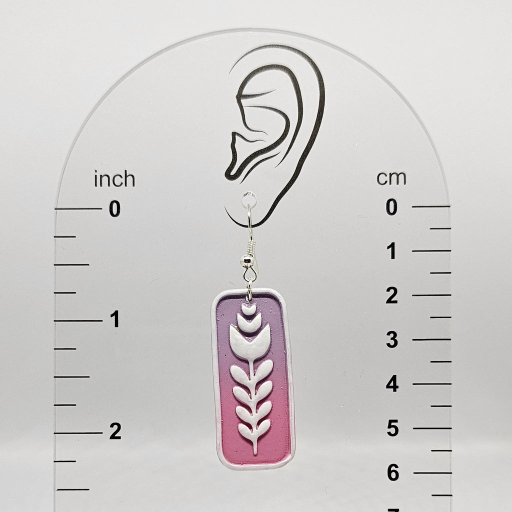 Folk art Open Tulip Dangle
