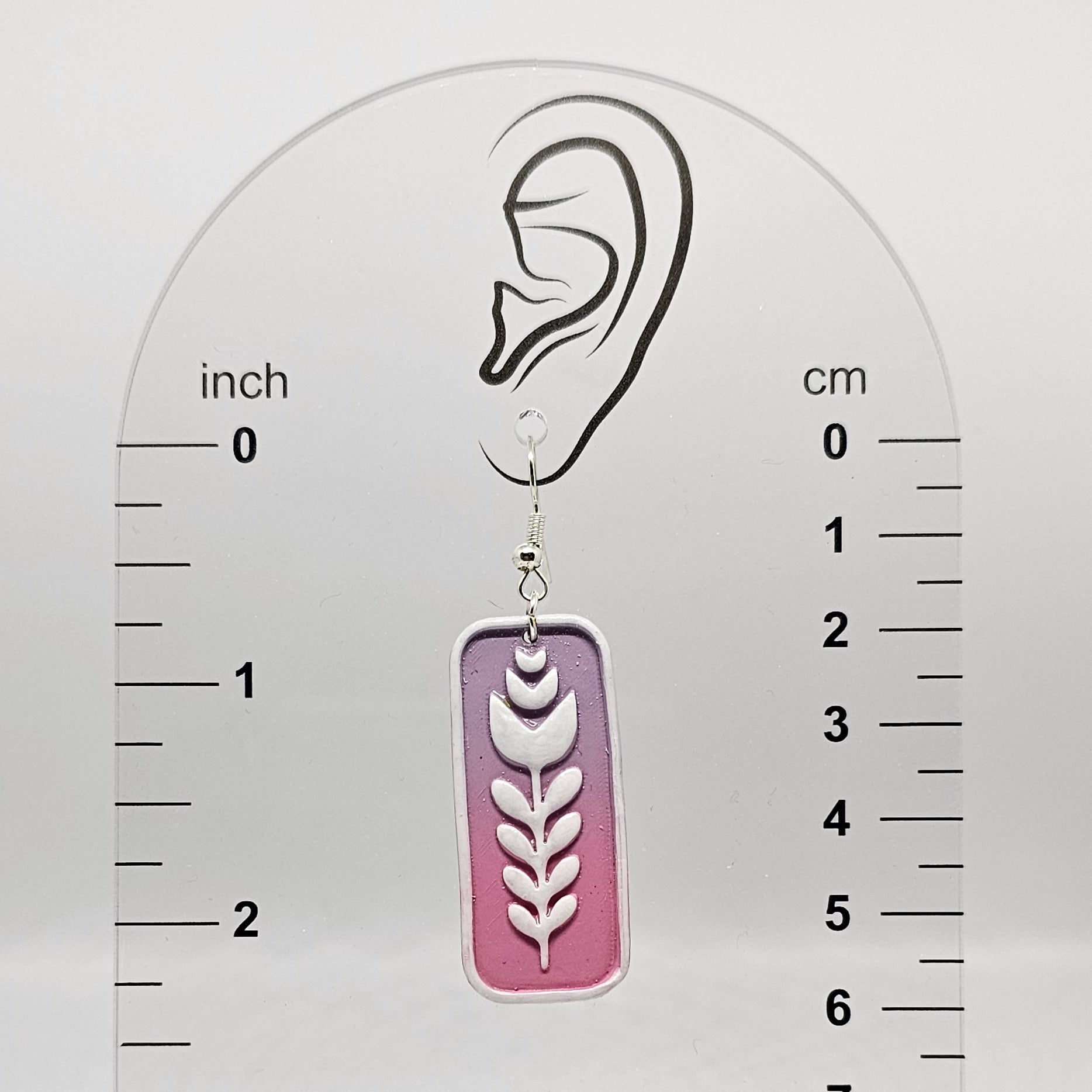 Folk art Open Tulip Dangle