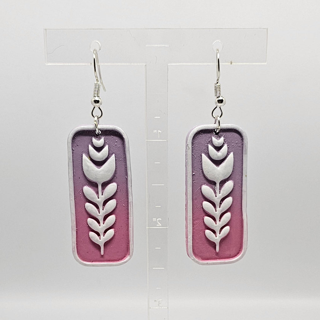 Folk art Open Tulip Dangle