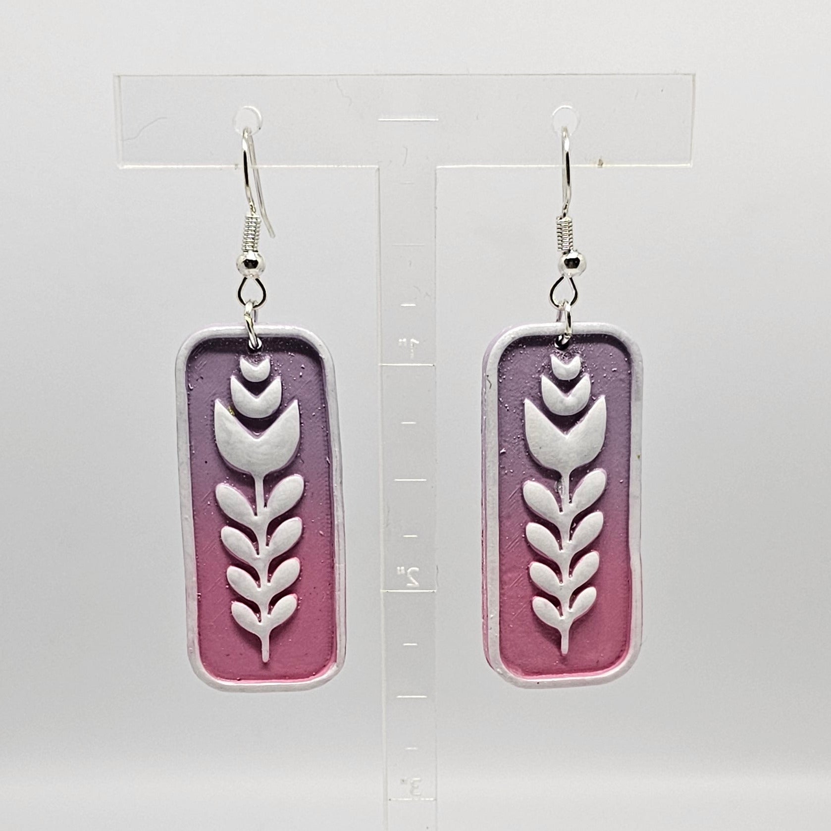Folk art Open Tulip Dangle