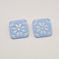 Large Floral Tile Studs